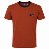 Unisex Terracotta T-shirt with Vespa Embroidery