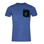 Unisex Cactus Pocket Tee in Blue