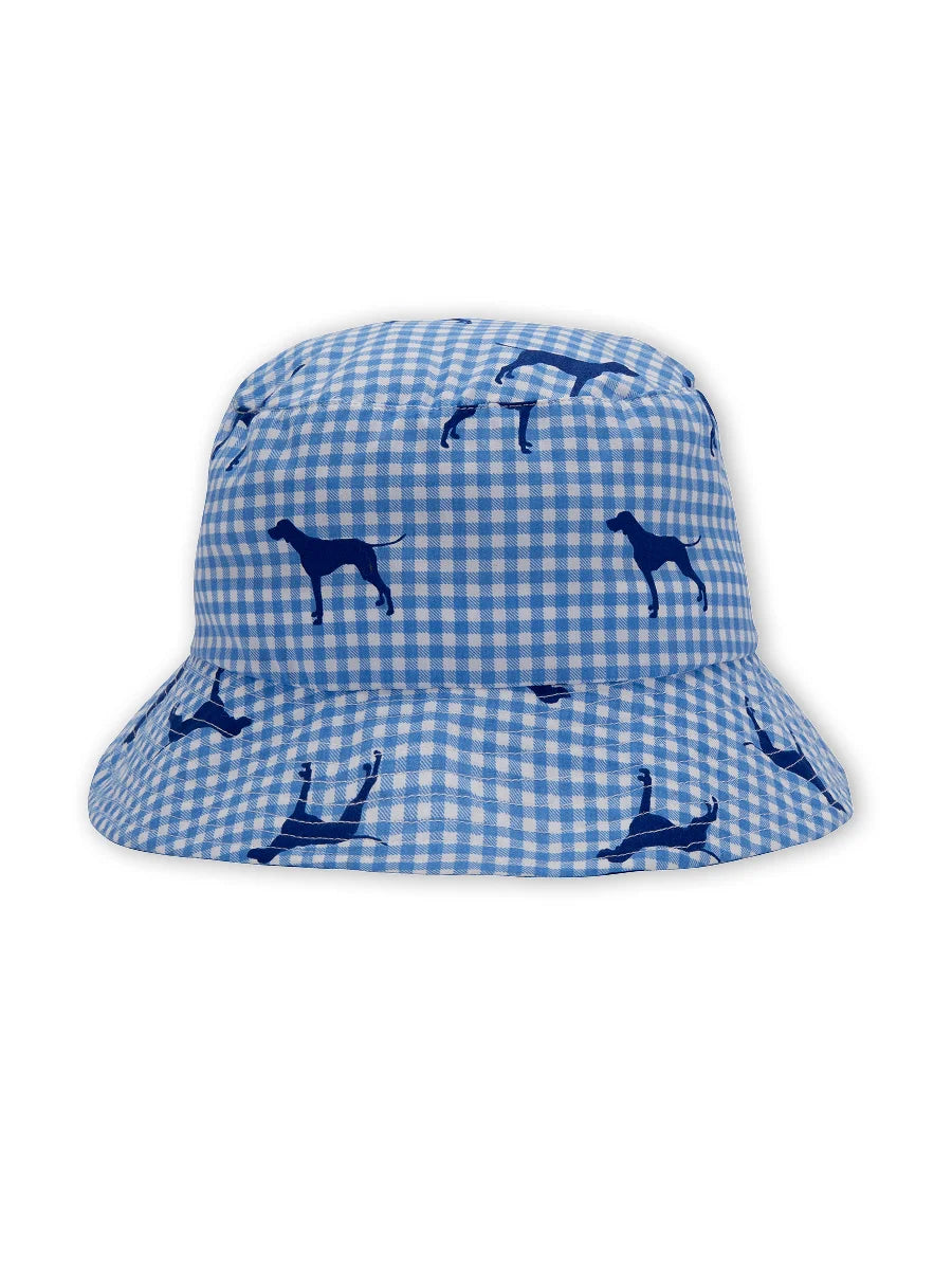 Blue Check Hound Bucket Hat
