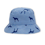 Blue Check Hound Bucket Hat