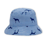 Blue Check Hound Bucket Hat