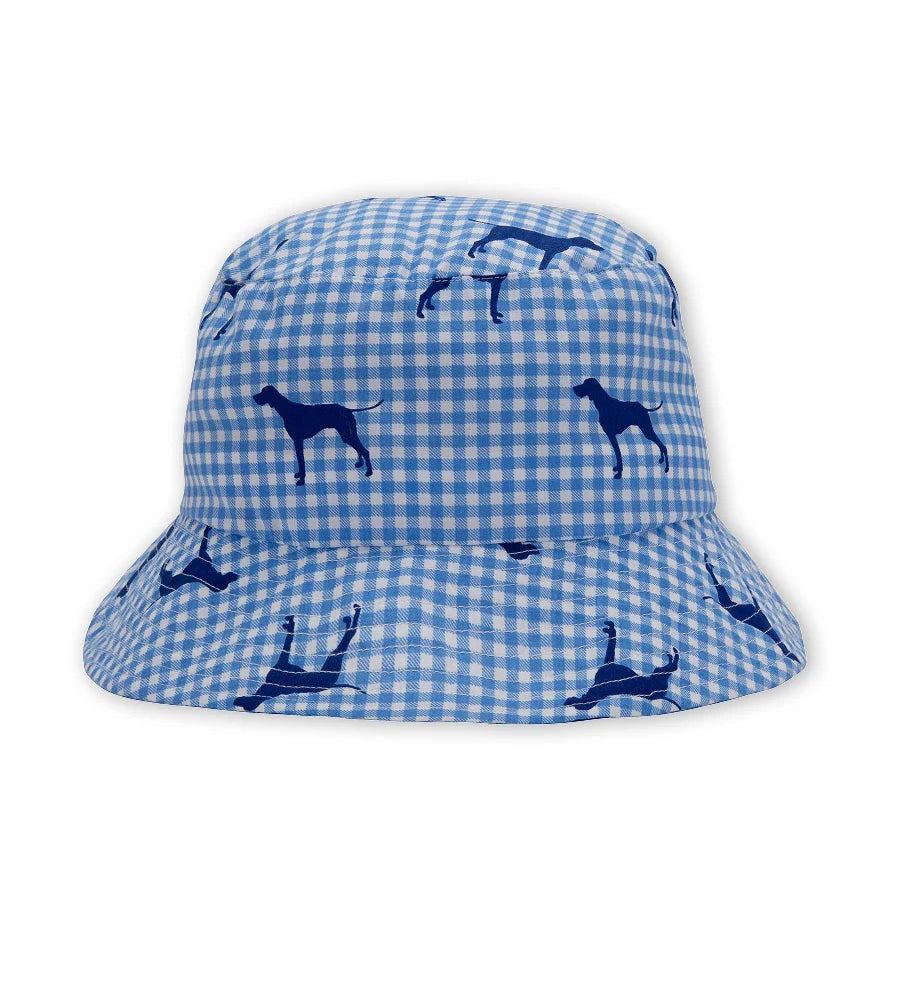 Blue Check Hound Bucket Hat