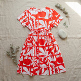 Ladies Sogo Dress Coral Shapes