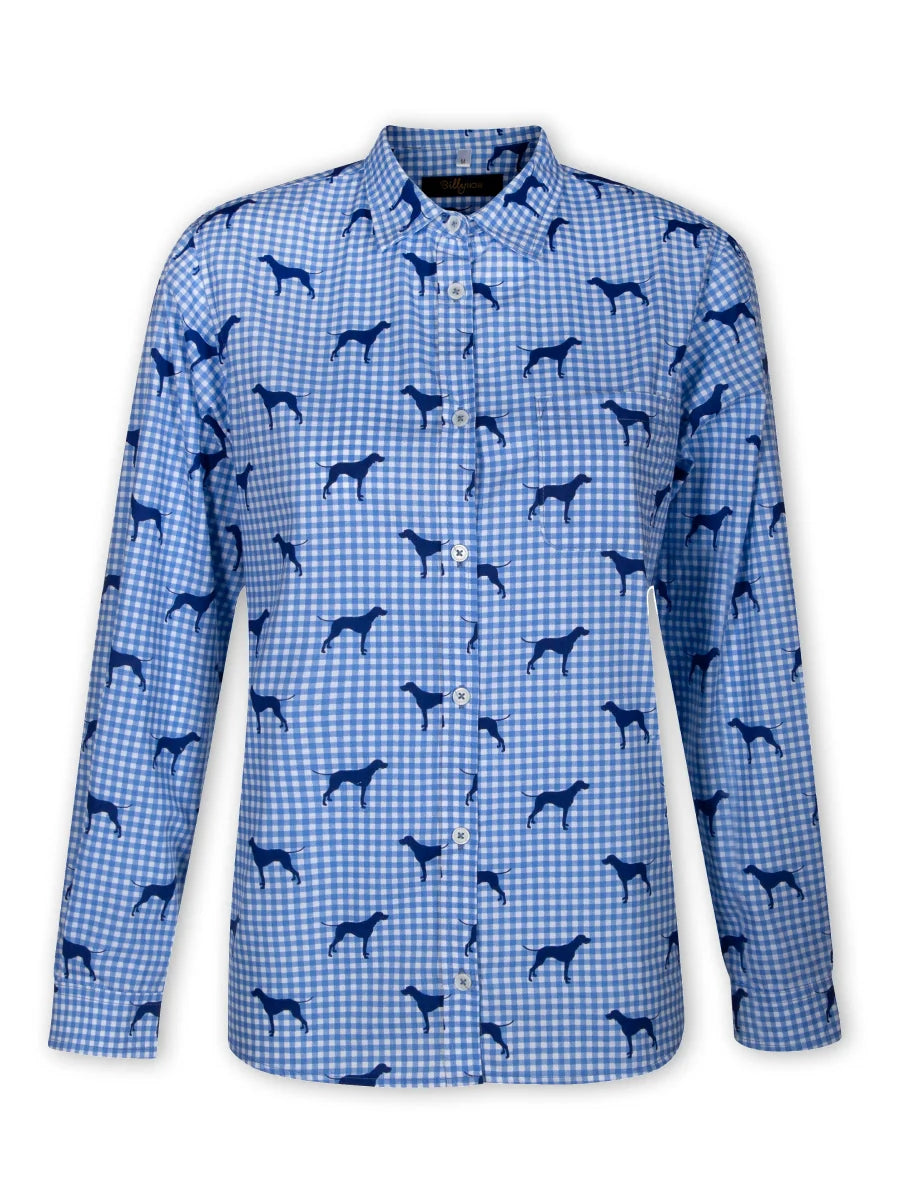 Ladies_Annie_Shirt_-_Blue_Check_Hound-_Button__Natural_Rivershell_-_Billy_Now