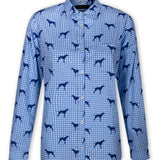 Ladies_Annie_Shirt_-_Blue_Check_Hound-_Button__Natural_Rivershell_-_Billy_Now