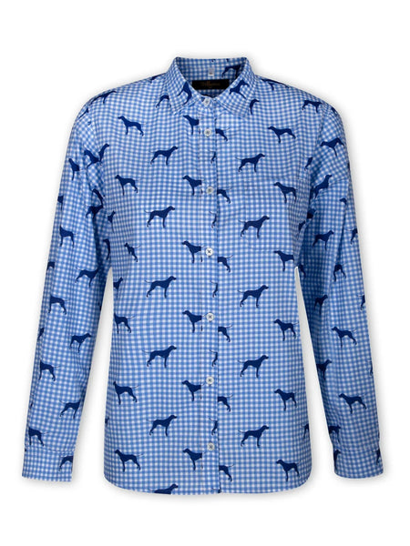 Ladies_Annie_Shirt_-_Blue_Check_Hound-_Button__Natural_Rivershell_-_Billy_Now