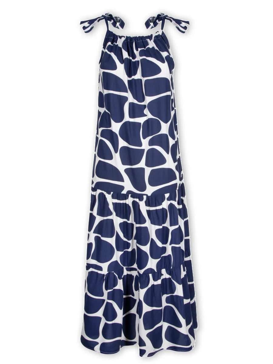 TieredDress-NavyPebbles_BillyNowProductShot