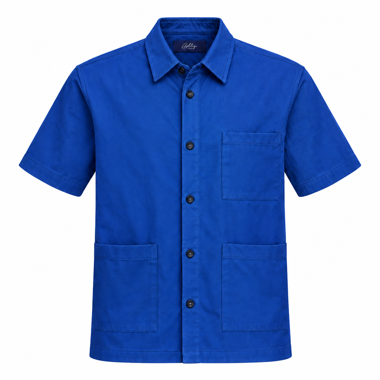 Men's Boxer Blue Twill short sleeve boxer shirt
