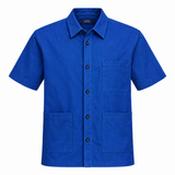 Men's Boxer Blue Twill short sleeve boxer shirt