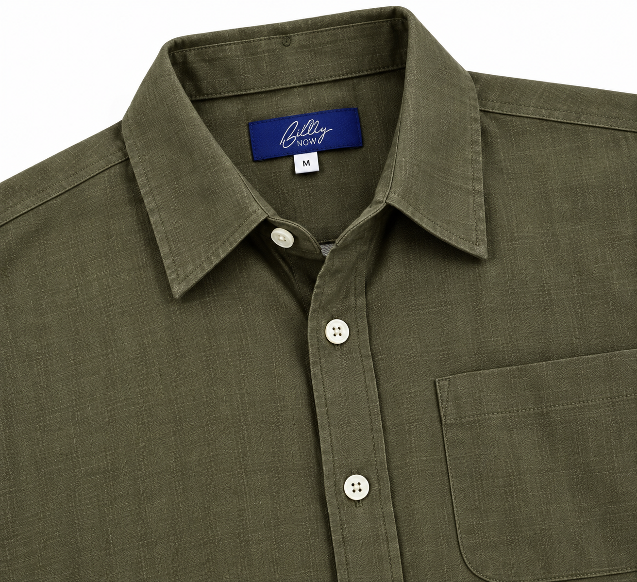 Men's Exodus Olive Linen long sleeve shirt, photo 2