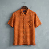 Men's Cuban Orange/Blue Check