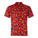 Men's Maroon Toucan Cuban Shirt