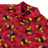 Men's Maroon Toucan Cuban Shirt
